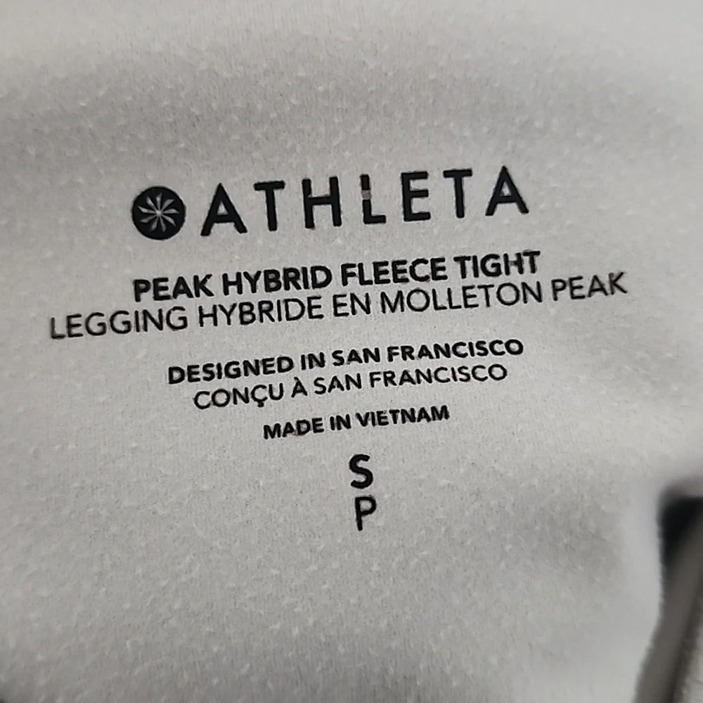 Athleta peak hybrid Fleece tight Size Small